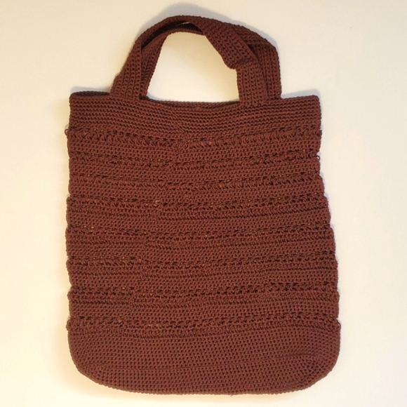 Handbags - Crocheted Brown Tote